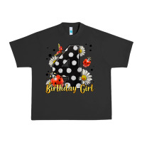 Pigment Black ladybug birthday girl age 4 Urban Heavy Tee - LillyAllenDesigns