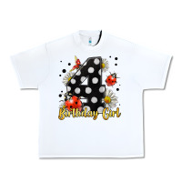 White ladybug birthday girl age 4 Urban Heavy Tee - LillyAllenDesigns