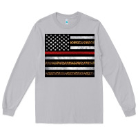 Moon Dust thin red line American flag leopard Long Sleeve Tee - Artiststas