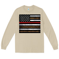 Mushroom thin red line American flag leopard Long Sleeve Tee - Artiststas