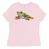 Bubblegum Pink red eyed tree frog Ladies Tee - LillyAllenDesigns