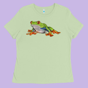 Red Eyed Tree Frog Ladies Tee Designed By Lillyallendesigns