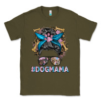 Army Green dog mama messy bun Classic Tee - BarkalooDesign