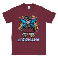 Burgundy dog mama messy bun Classic Tee - BarkalooDesign