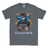 Charcoal Heather dog mama messy bun Classic Tee - BarkalooDesign