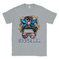 Heather Grey dog mama messy bun Classic Tee - BarkalooDesign