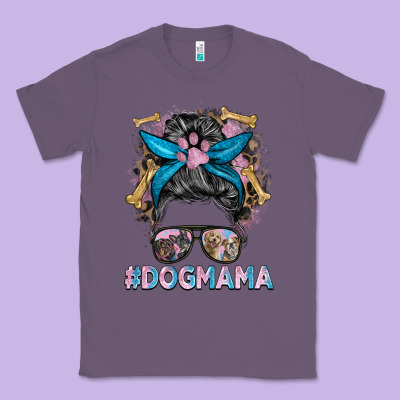 Dog Mama Messy Bun Classic Tee Designed By Barkaloodesign