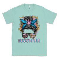 Seafoam dog mama messy bun Classic Tee - BarkalooDesign