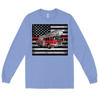 Colony Blue thin red line American flag fire truck Long Sleeve Tee - Artiststas