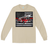 Mushroom thin red line American flag fire truck Long Sleeve Tee - Artiststas