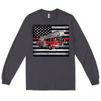 Smoke thin red line American flag fire truck Long Sleeve Tee - Artiststas