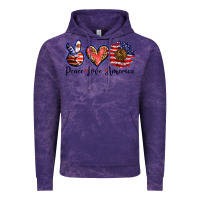 Cloud Purple peace love america Vintage Hoodie - BarkalooDesign