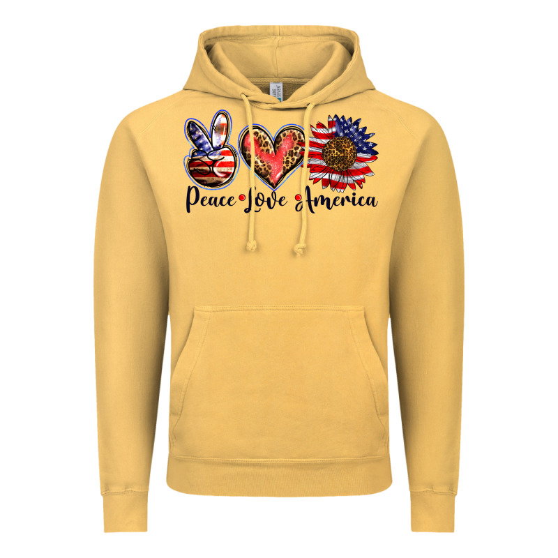 Peace Love America Vintage Hoodie by BarkalooDesign | Teevron