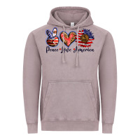 Vintage Zinc peace love america Vintage Hoodie - BarkalooDesign