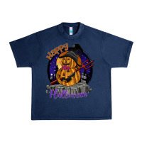 Navy Happy Halloween Urban Heavy Tee - SublimationCraftShop