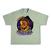Oil Green Happy Halloween Urban Heavy Tee - SublimationCraftShop
