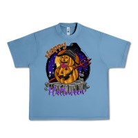 Pebble Blue Happy Halloween Urban Heavy Tee - SublimationCraftShop