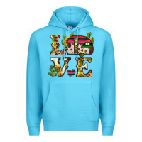 Ocean Blue love caravan Premium Hoodie - BarkalooDesign