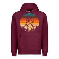 Burgundy mountainbike downhill retro vintage gift   mountain bike Premium Hoodie - DesigneFamous