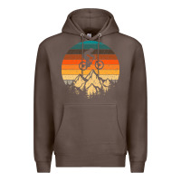 Coffee mountainbike downhill retro vintage gift   mountain bike Premium Hoodie - DesigneFamous