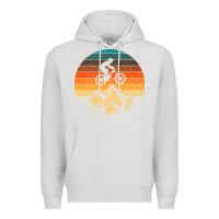 Dove Grey mountainbike downhill retro vintage gift   mountain bike Premium Hoodie - DesigneFamous