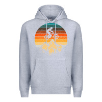 Heather Grey mountainbike downhill retro vintage gift   mountain bike Premium Hoodie - DesigneFamous