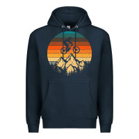 Navy mountainbike downhill retro vintage gift   mountain bike Premium Hoodie - DesigneFamous