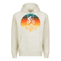 Oatmeal Heather mountainbike downhill retro vintage gift   mountain bike Premium Hoodie - DesigneFamous