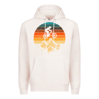 Pale Pink mountainbike downhill retro vintage gift   mountain bike Premium Hoodie - DesigneFamous