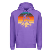 Purple mountainbike downhill retro vintage gift   mountain bike Premium Hoodie - DesigneFamous