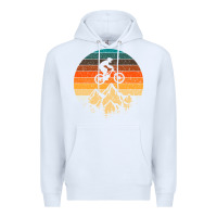 White mountainbike downhill retro vintage gift   mountain bike Premium Hoodie - DesigneFamous