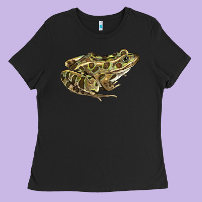 Northern Leopard Frog Ladies Tee Designed By Lillyallendesigns