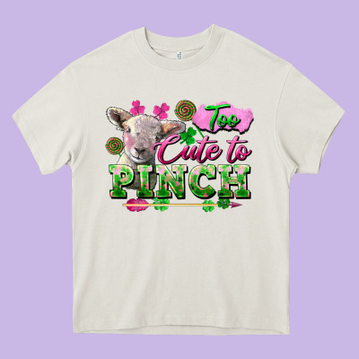 Too Cute To Pinch Heavy Core Tee Designed By Fadigitalartstudio