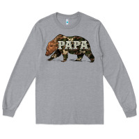 Heather Grey bear papa Long Sleeve Tee - Artiststas