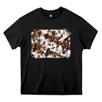 Black cowhide leopard background Heavy Core Tee - RanaPortraitStore