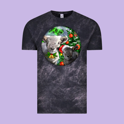 Christmas Southdown Baby Sheeps Vintage Tee Designed By Lillyallendesigns