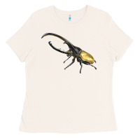Bone Hercules Beetle Side Ladies Tee - LillyAllenDesigns