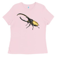 Bubblegum Pink Hercules Beetle Side Ladies Tee - LillyAllenDesigns