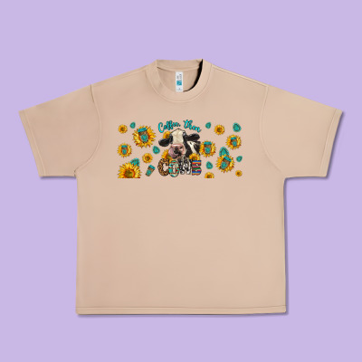 Coffee Then Cows Urban Heavy Tee Designed By Lillyallendesigns