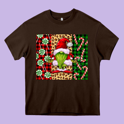 Green Christmas Gnome Heavy Core Tee Designed By Fadigitalartstudio