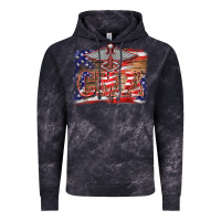 Cloud Black patriotic nurse certified medical assistant medilcal symbol background Vintage Hoodie - BarkalooDesign