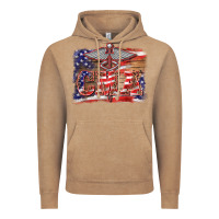 Vintage Coffee patriotic nurse certified medical assistant medilcal symbol background Vintage Hoodie - BarkalooDesign