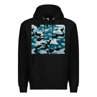 Black blue camouflage glitter Premium Hoodie - BarkalooDesign