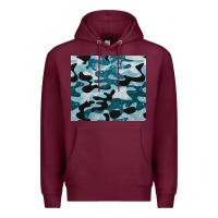 Burgundy blue camouflage glitter Premium Hoodie - BarkalooDesign