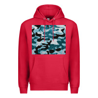 Cardinal blue camouflage glitter Premium Hoodie - BarkalooDesign