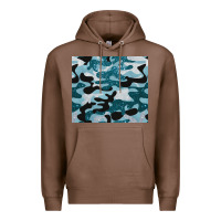 Chestnut blue camouflage glitter Premium Hoodie - BarkalooDesign