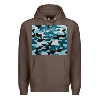 Coffee blue camouflage glitter Premium Hoodie - BarkalooDesign