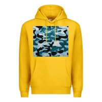 Lemon blue camouflage glitter Premium Hoodie - BarkalooDesign
