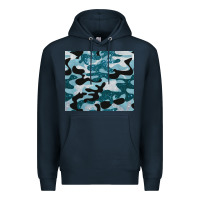Navy blue camouflage glitter Premium Hoodie - BarkalooDesign