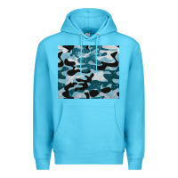 Ocean Blue blue camouflage glitter Premium Hoodie - BarkalooDesign